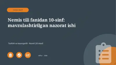 01489_nemis_tili_fanidan_10_sinf_mavzulashtiri — PPTX