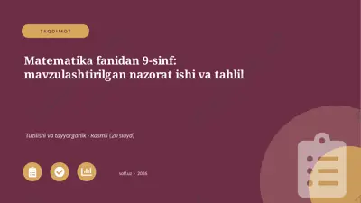 00582_matematika_fanidan_9_sinf_mavzulashtiril — PPTX