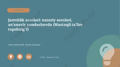 01368_jarrohlik_asoslari_nazariy_asoslari_anan — PPTX