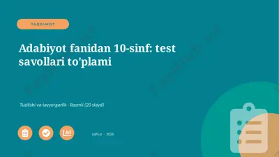01251_adabiyot_fanidan_10_sinf_test_savollari_ — PPTX