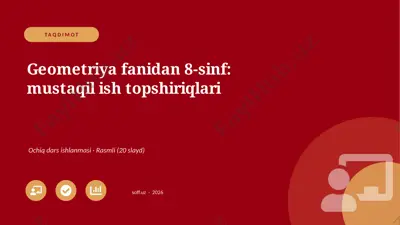 02325_geometriya_fanidan_8_sinf_mustaqil_ish — PPTX