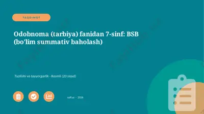 01761_odobnoma_tarbiya_fanidan_7_sinf_bsb_boli — PPTX