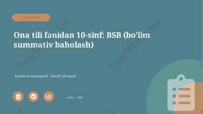 01658_ona_tili_fanidan_10_sinf_bsb_bolim_summa — PPTX