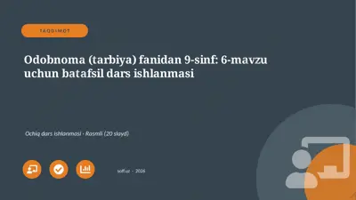 05369_odobnoma_tarbiya_fanidan_9_sinf_6_mavzu_ — PPTX
