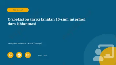 03430_ozbekiston_tarixi_fanidan_10_sinf_interf — PPTX