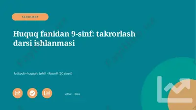 03141_huquq_fanidan_9_sinf_takrorlash_darsi_is — PPTX