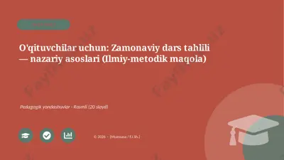 00337_oqituvchilar_uchun_zamonaviy_dars_tahlil — PPTX