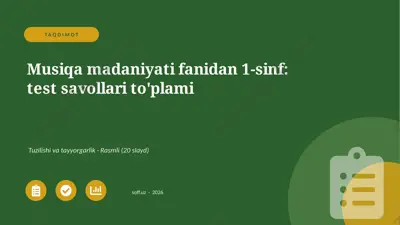 01366_musiqa_madaniyati_fanidan_1_sinf_test_sa — PPTX