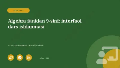 03366_algebra_fanidan_9_sinf_interfaol_dars_is — PPTX
