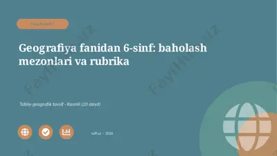 03858_geografiya_fanidan_6_sinf_baholash_mezon — PPTX