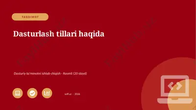 00565_dasturlash_tillari_haqida — PPTX