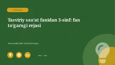 02686_tasviriy_sanat_fanidan_3_sinf_fan_togara — PPTX