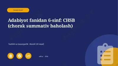 01874_adabiyot_fanidan_6_sinf_chsb_chorak_summ — PPTX