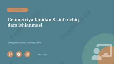 01018_geometriya_fanidan_8_sinf_ochiq_dars_ish — PPTX