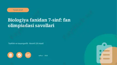 02821_biologiya_fanidan_7_sinf_fan_olimpiadasi — PPTX