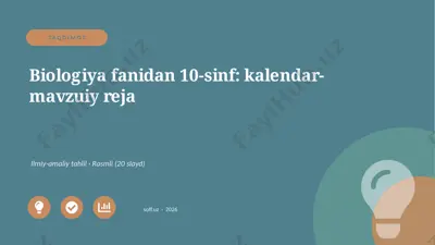 04078_biologiya_fanidan_10_sinf_kalendar_mavzu — PPTX
