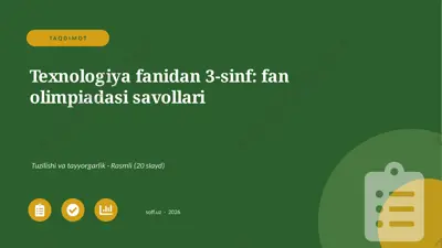 02866_texnologiya_fanidan_3_sinf_fan_olimpiada — PPTX
