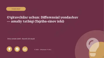 00162_oqituvchilar_uchun_differensial_yondashu — PPTX