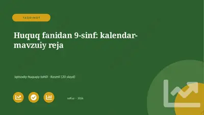 04186_huquq_fanidan_9_sinf_kalendar_mavzuiy_re — PPTX