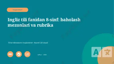 03821_ingliz_tili_fanidan_8_sinf_baholash_mezo — PPTX