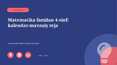 03983_matematika_fanidan_4_sinf_kalendar_mavzu — PPTX