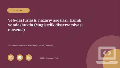 04542_veb_dasturlash_nazariy_asoslari_tizimli — PPTX