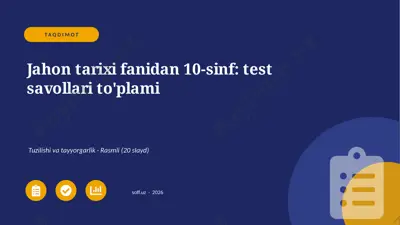 01294_jahon_tarixi_fanidan_10_sinf_test_savoll — PPTX