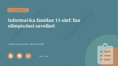 02848_informatika_fanidan_11_sinf_fan_olimpiad — PPTX