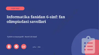 02843_informatika_fanidan_6_sinf_fan_olimpiada — PPTX