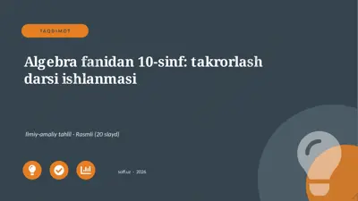 02949_algebra_fanidan_10_sinf_takrorlash_darsi — PPTX