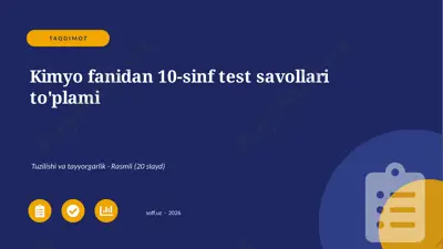 00274_kimyo_fanidan_10_sinf_test_savollari_top — PPTX