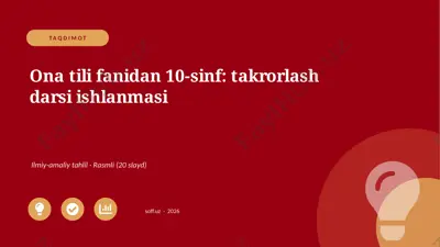 02965_ona_tili_fanidan_10_sinf_takrorlash_dars — PPTX