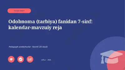 04113_odobnoma_tarbiya_fanidan_7_sinf_kalendar — PPTX