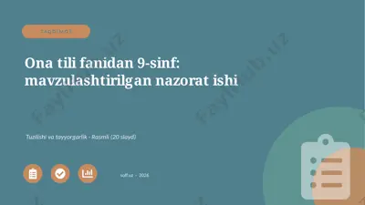 01448_ona_tili_fanidan_9_sinf_mavzulashtirilga — PPTX