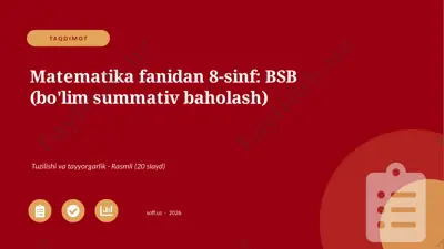 01635_matematika_fanidan_8_sinf_bsb_bolim_summ — PPTX
