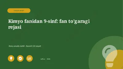02626_kimyo_fanidan_9_sinf_fan_togaragi_rejasi — PPTX