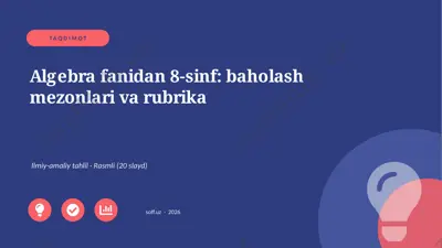 03783_algebra_fanidan_8_sinf_baholash_mezonlar — PPTX
