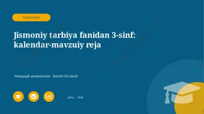 04160_jismoniy_tarbiya_fanidan_3_sinf_kalendar — PPTX