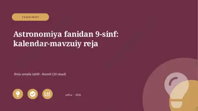 04172_astronomiya_fanidan_9_sinf_kalendar_mavz — PPTX