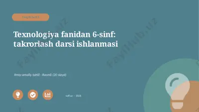 03078_texnologiya_fanidan_6_sinf_takrorlash_da — PPTX