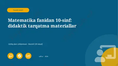 00750_matematika_fanidan_10_sinf_didaktik_tarq — PPTX