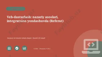 06377_veb_dasturlash_nazariy_asoslari_integrat — PPTX