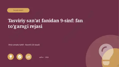 02692_tasviriy_sanat_fanidan_9_sinf_fan_togara — PPTX