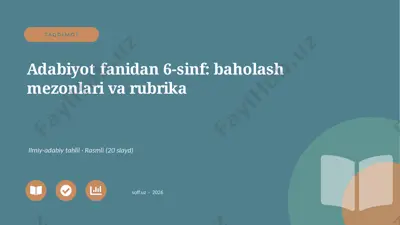 03808_adabiyot_fanidan_6_sinf_baholash_mezonla — PPTX