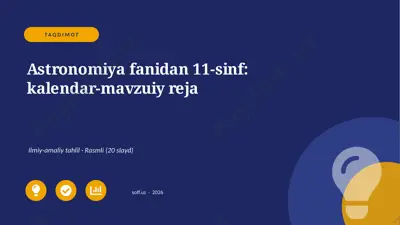 04174_astronomiya_fanidan_11_sinf_kalendar_mav — PPTX
