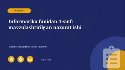 01534_informatika_fanidan_4_sinf_mavzulashtiri — PPTX