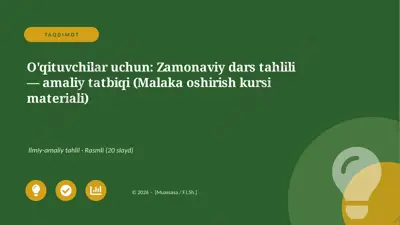 00346_oqituvchilar_uchun_zamonaviy_dars_tahlil — PPTX
