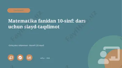 02108_matematika_fanidan_10_sinf_dars_uchun — PPTX
