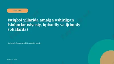 066_v2_istiqbol_yillarida_amalga_oshirilgan_i — PPTX