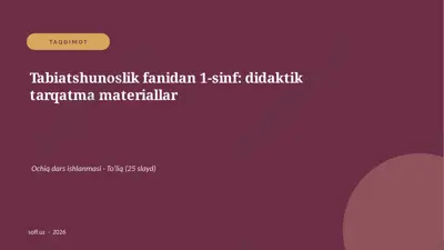 0847_v2_tabiatshunoslik_fanidan_1_sinf_did — PPTX